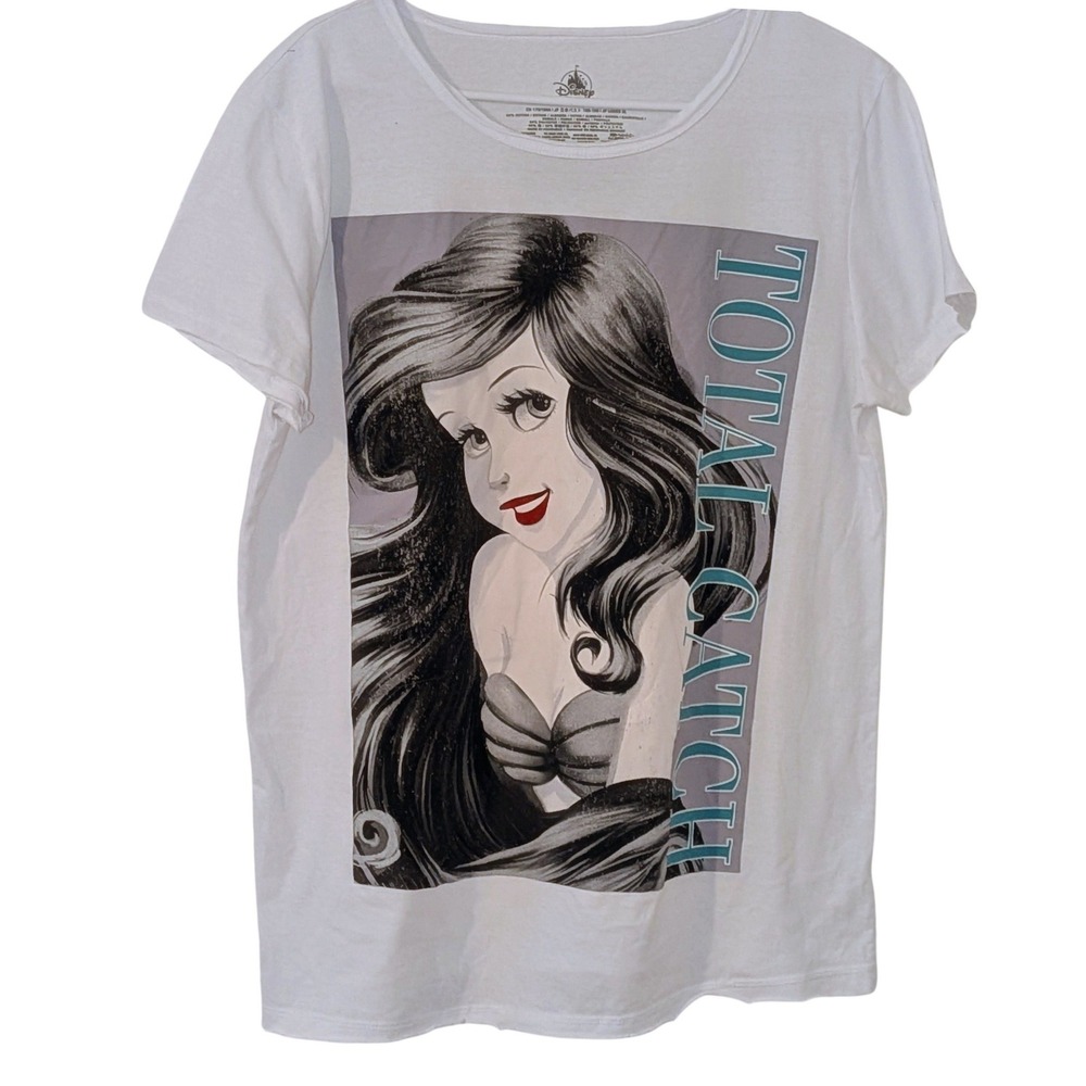Disney The Little Mermaid Ariel Total Catch Graphic‎ T-Shirt White Large